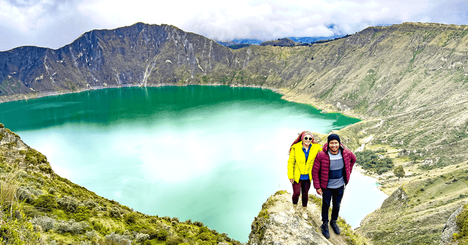 Palmira y David en Quilotoa